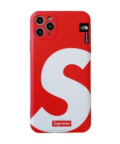 シュプリーム iphone14/14plus/13pro 首 掛け ケース ストリートブランド iphone12pro/11pro maxケース supreme ノースフェイス アイフォン12/11pro/se2 携帯カバー カップル 赤 黒 iphonexs max/xrケース 芸能人 男