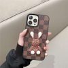 ルイヴィトン iphone13ケース ダミエ柄 ウサギ iphone13pro/12/11 ケース ブランド可愛い iphone12pro max スマホカバー おそろい vuitton アイフォン10s/xr 面白い 携帯 ケース