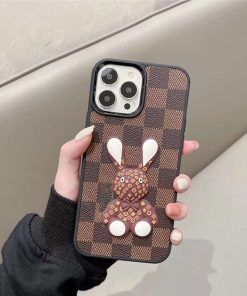 ルイヴィトン iphone13ケース ダミエ柄 ウサギ iphone13pro/12/11 ケース ブランド可愛い iphone12pro max スマホカバー おそろい vuitton アイフォン10s/xr 面白い 携帯 ケース