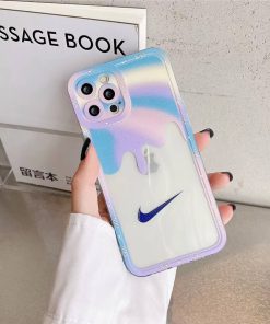 ナイキ iphoneケース 透明 かわいい iphone12プロカバー レインボー adiads iphone11pro/xs max クリアケース インスタ風 アイフォンカバーx/xr 流行り 女子高校生