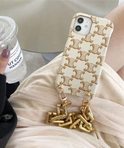 セリーヌ 風 iphoneケース チェーン Celine iphone12/12pro max スマホケース ブランド レディース アイフォン11pro/xs/10r カバー 大人 シンプル 携帯ケース iphone7/8 レザー 高級